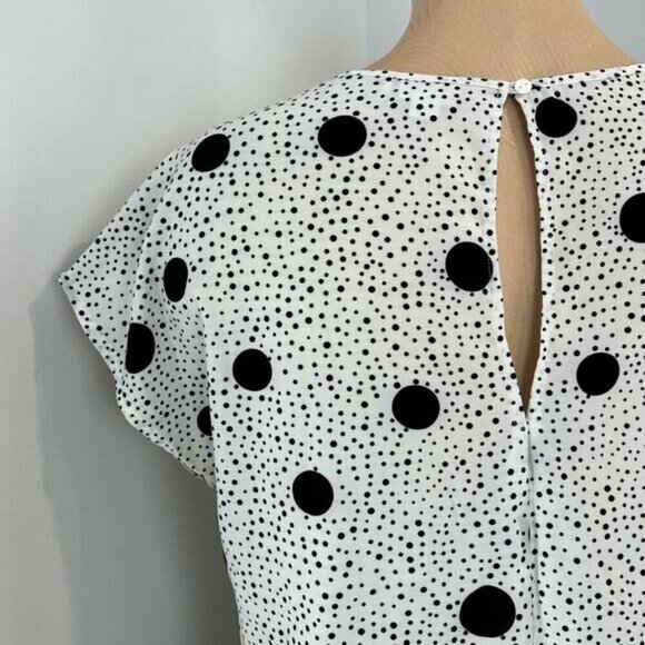 Jacqueline de Yong Women’s Short Sleeve Polka Dot size 34 Listed as Small - Picture 3 of 13
